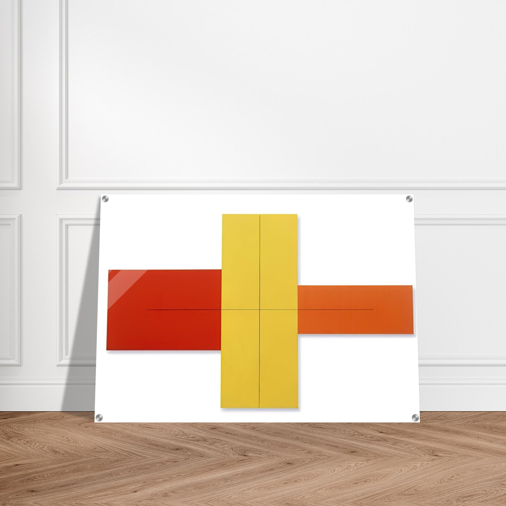 WITHIN RED YELLOW ORANGE 1981 - Robert Mangold Acrylic Print - 70x100 cm / 28x40″ inches | Robert Mangold Wall Art | Robert Mangold Prints