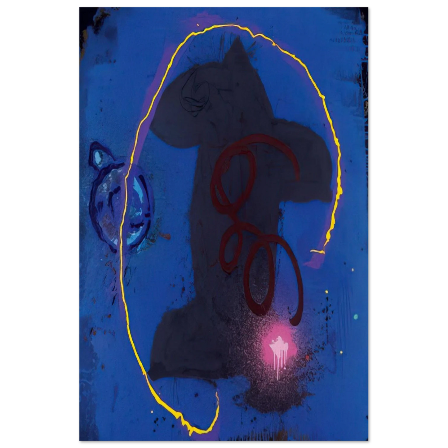Black Something 8.2.90 - 1990 - John Hoyland Art Prints - 100x150 cm / 40x60″ inches | John Hoyland Poster | John Hoyland Prints
