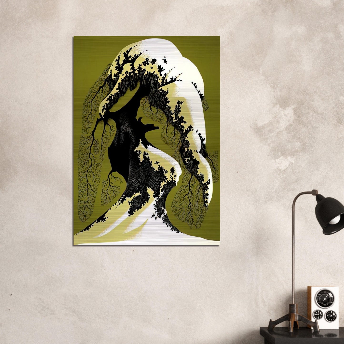 Snow Laden - Eyvind Earle Brushed Aluminum Print - 70x100 cm / 28x40 inches | Eyvind Earle Aluminum Print | Eyvind Earle Prints