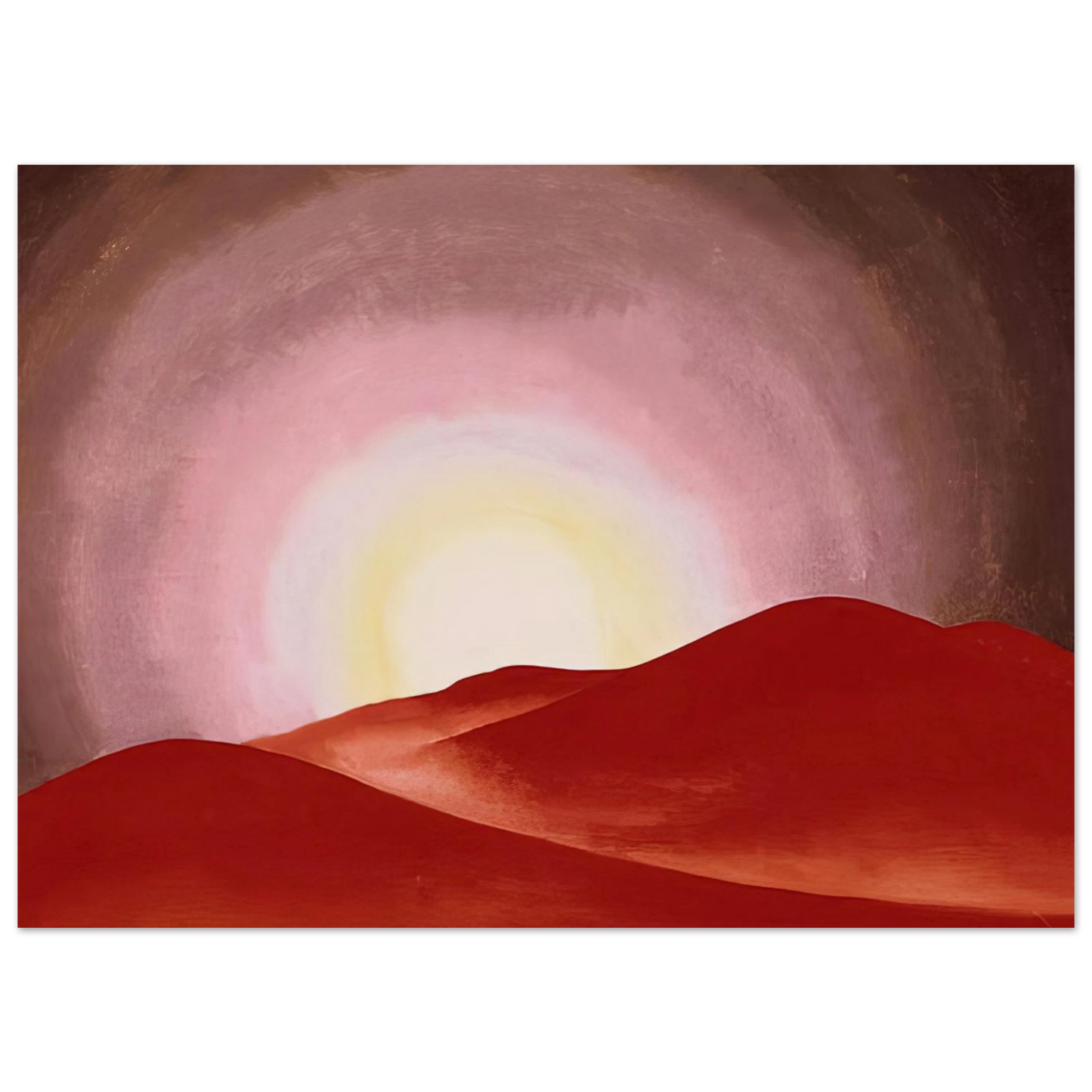 Georgia O'Keeffe - Red Hills, Lake George Fine Art Poster
