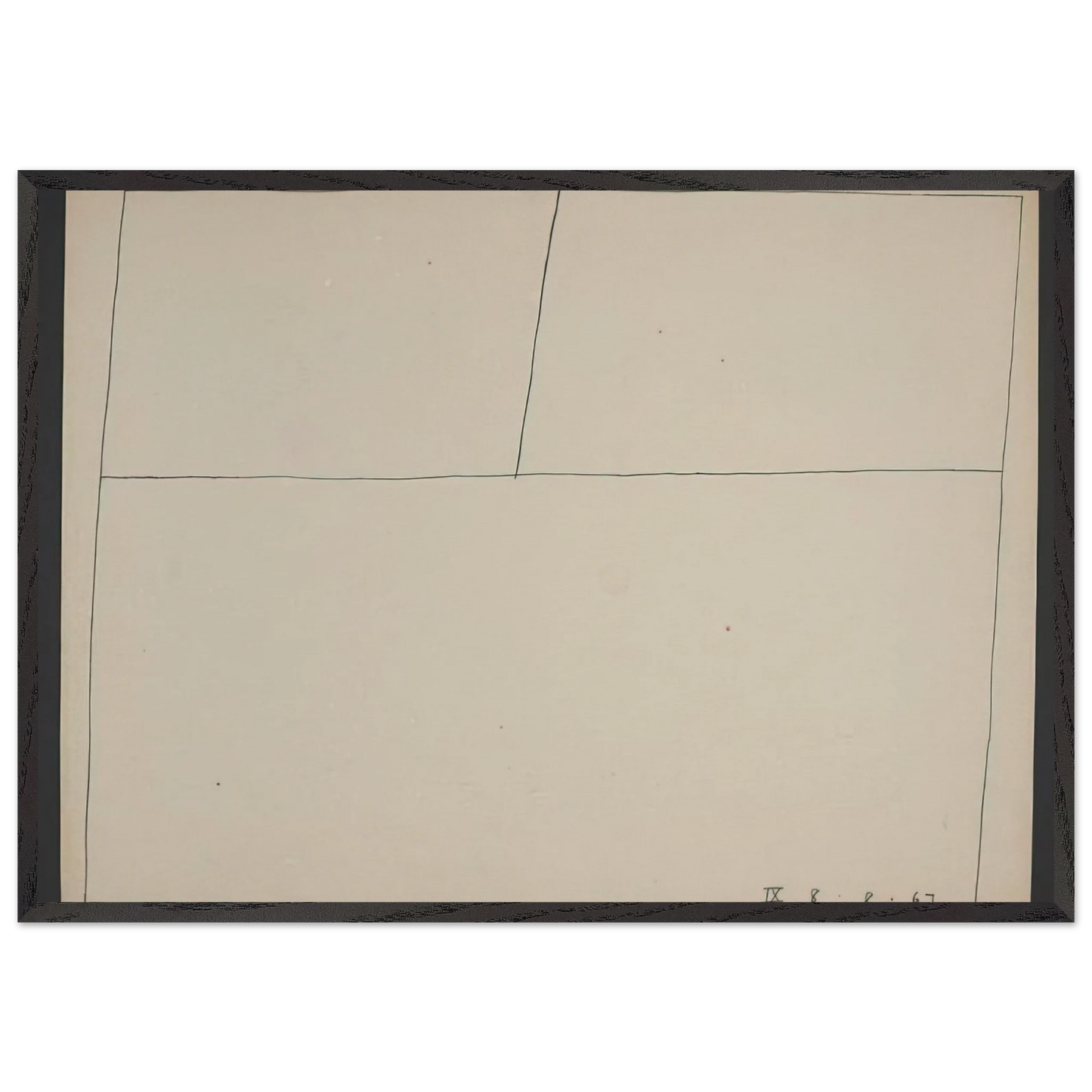 Twentieth Century Ikon Series 8867 IX - 1967 - Bob Law 70x100 cm / 28x40 inches Framed Art Print – Black Wooden Frame