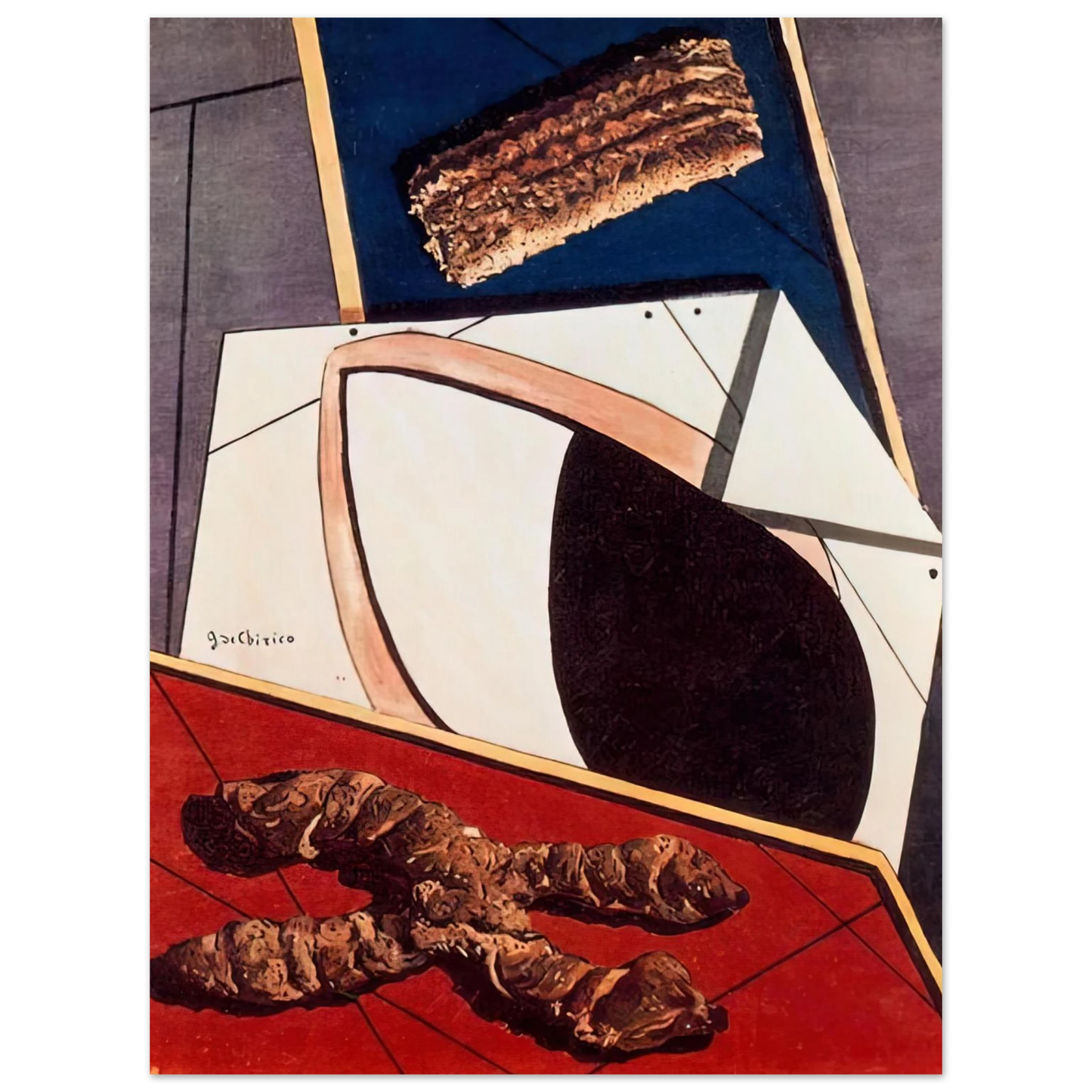 Giorgio de Chirico - GREETINGS FROM A DISTANT FRIEND  75x100 cm / 30x40inches Fine Art Poster