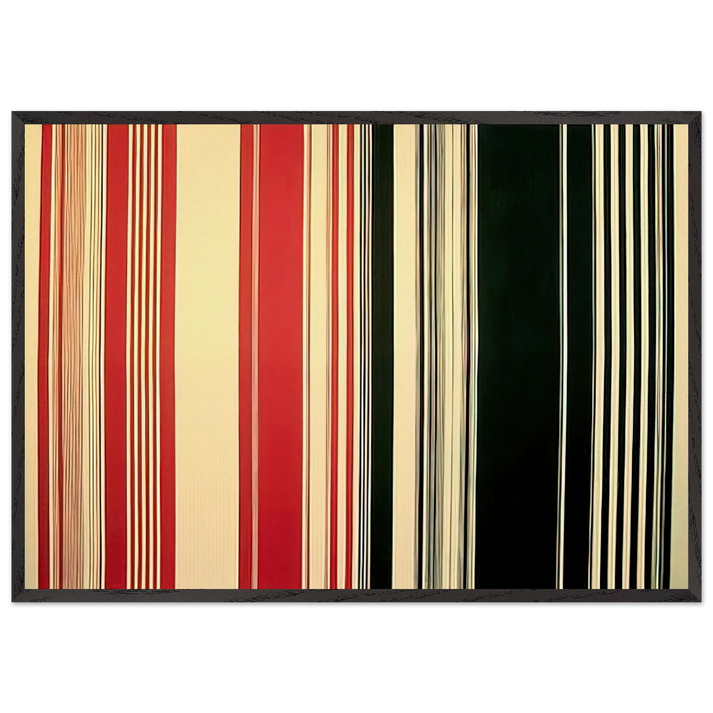 Concord - 1982 - Gene Davis 70x100 cm / 28x40 inches Framed Art Print – Black Wooden Frame