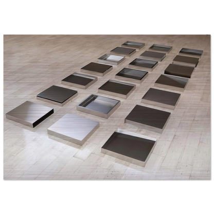 Untitled - 1977 - Donald Judd Brushed Aluminum Print - 70x100 cm / 28x40 inches | Donald Judd Aluminum Print | Donald Judd Prints