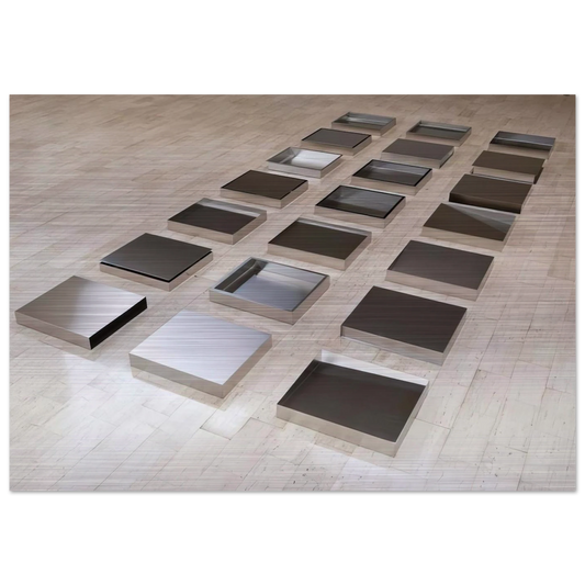 Untitled - 1977 - Donald Judd Brushed Aluminum Print - 70x100 cm / 28x40 inches | Donald Judd Aluminum Print | Donald Judd Prints