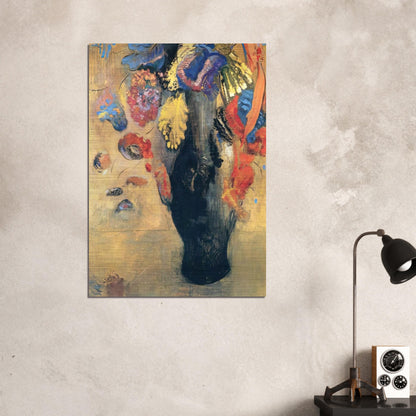 FLOWERS - Odilon Redon Brushed Aluminum Print - 70x100 cm / 28x40 inches | Odilon Redon Aluminum Print | Odilon Redon Prints