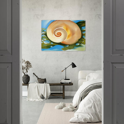 Pink Shell with Seaweed - Georgia O'Keeffe Acrylic Print - 70x100 cm / 28x40″ inches