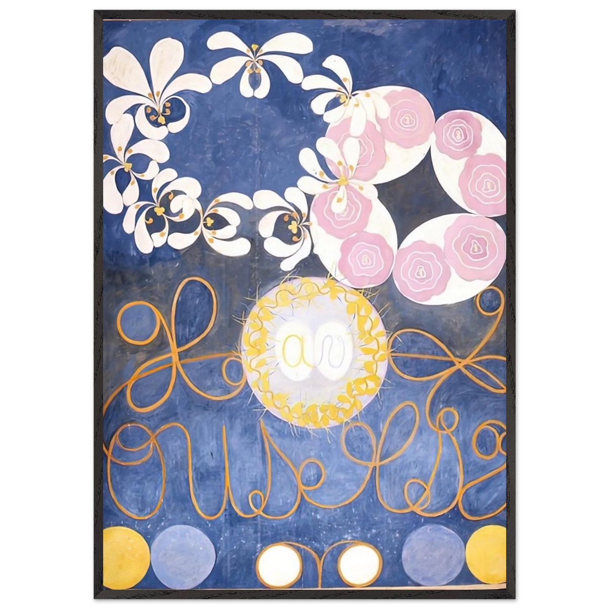 Hilma af Klint - THE TEN LARGEST 1907 Wall art - 13x18 cm / 5x7 inches - Premium Wooden Framed Poster With Fine Art Paper - Black frame