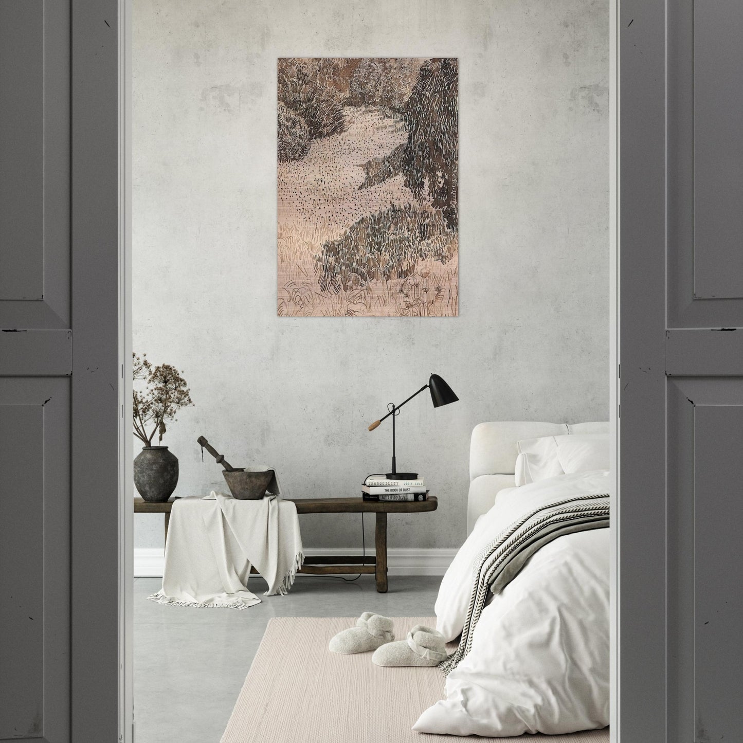 The Corner of the Park - Vincent van Gogh Brushed Aluminum Print - 70x100 cm / 28x40 inches | Vincent van Gogh Aluminum Print | Vincent van Gogh Prints
