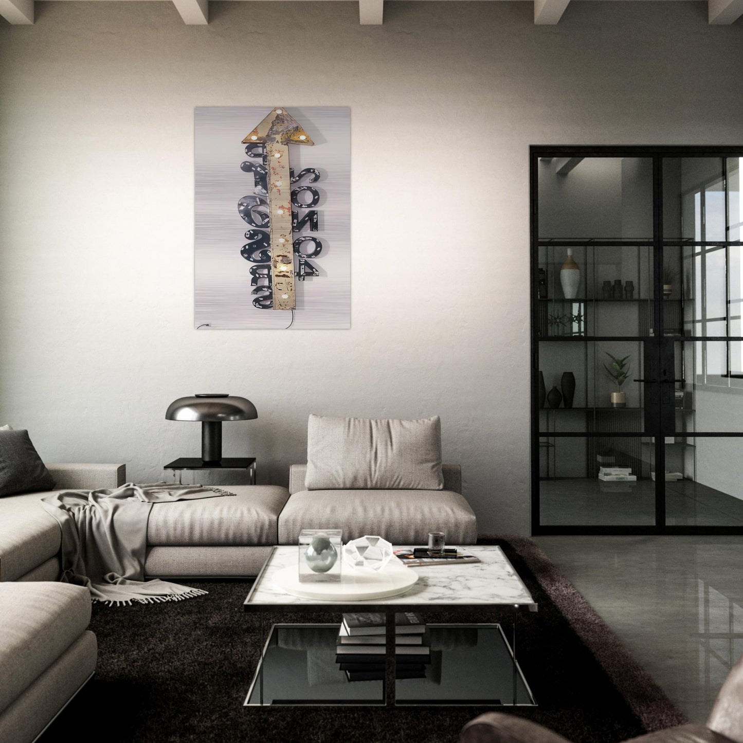 SOARING DRIBBLE GLUT 1992 - Robert Rauschenberg Brushed Aluminum Print - 70x100 cm / 28x40 inches | Robert Rauschenberg Aluminum Print | Robert Rauschenberg Prints