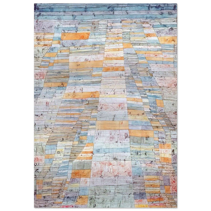 MAIN PATH AND BYWAYS 1929 - Paul Klee Brushed Aluminum Print - 70x100 cm / 28x40 inches | Paul Klee Aluminum Print | Paul Klee Prints