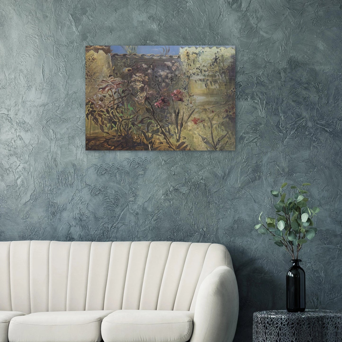 THE PATIO OF PORT LLIGAT - Salvador Dali Brushed Aluminum Print - 70x100 cm / 28x40 inches | Salvador Dali Aluminum Print | Salvador Dali Prints