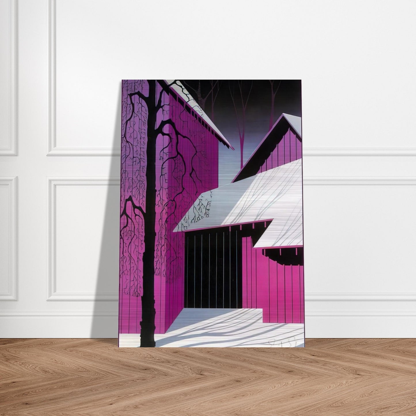 Amethyst - Eyvind Earle Brushed Aluminum Print - 70x100 cm / 28x40 inches | Eyvind Earle Aluminum Print | Eyvind Earle Prints