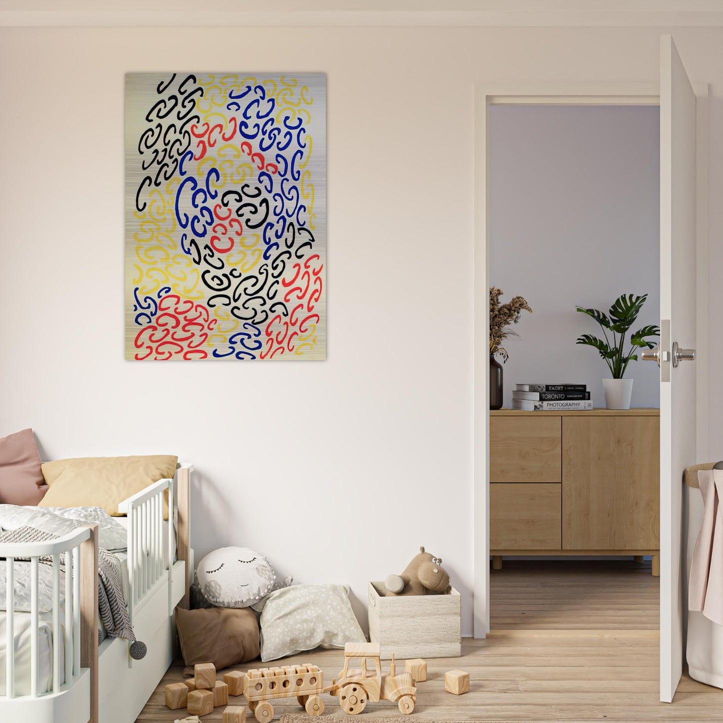 COMPOSITION 10 - Sonia Delaunay Brushed Aluminum Print - 70x100 cm / 28x40 inches | Sonia Delaunay Aluminum Print | Sonia Delaunay Prints