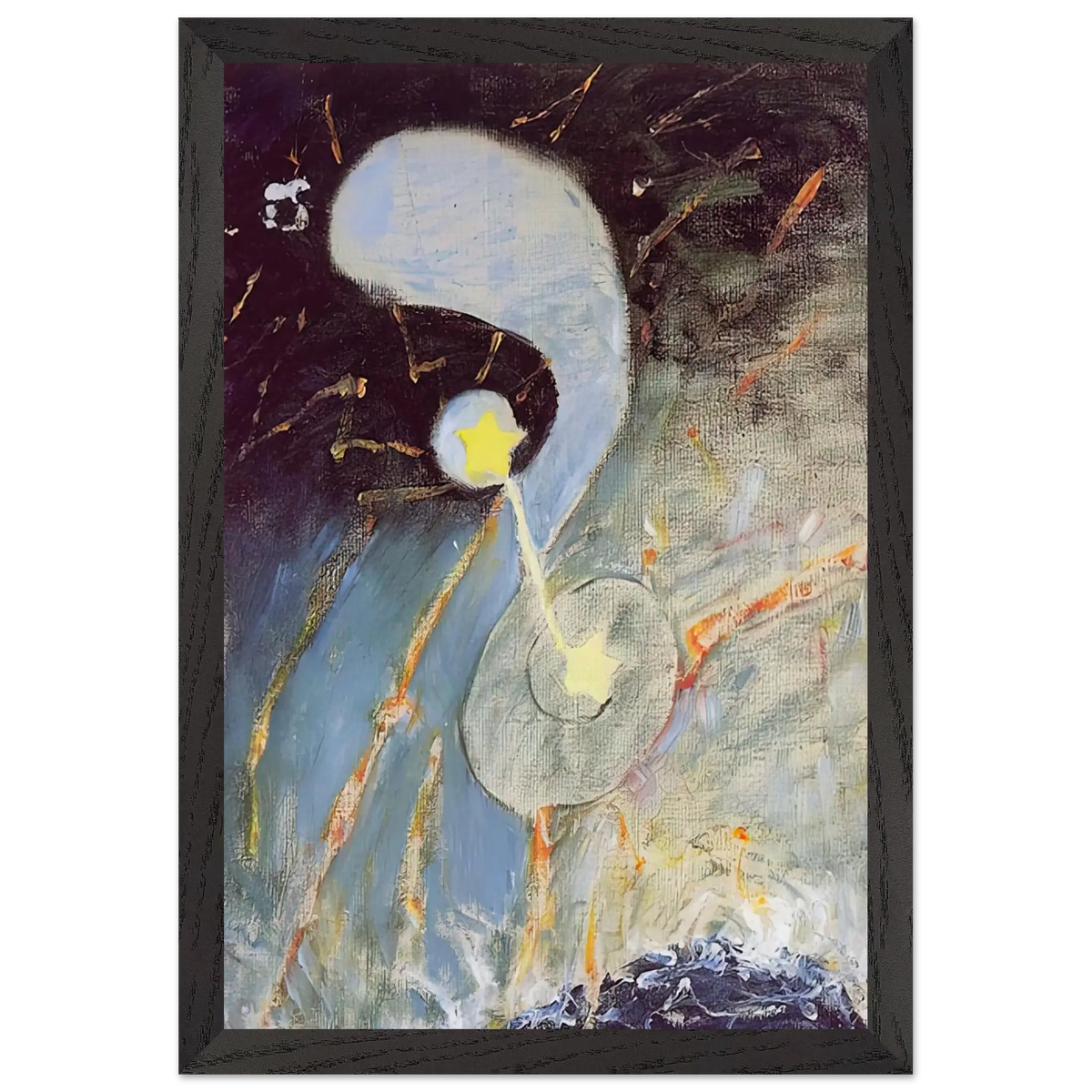 Hilma af Klint - CHAOS NR 2 1906 Wall art - 60x80 cm / 24x32 Inches - Premium Wooden Framed Poster With Fine Art Paper - Black frame