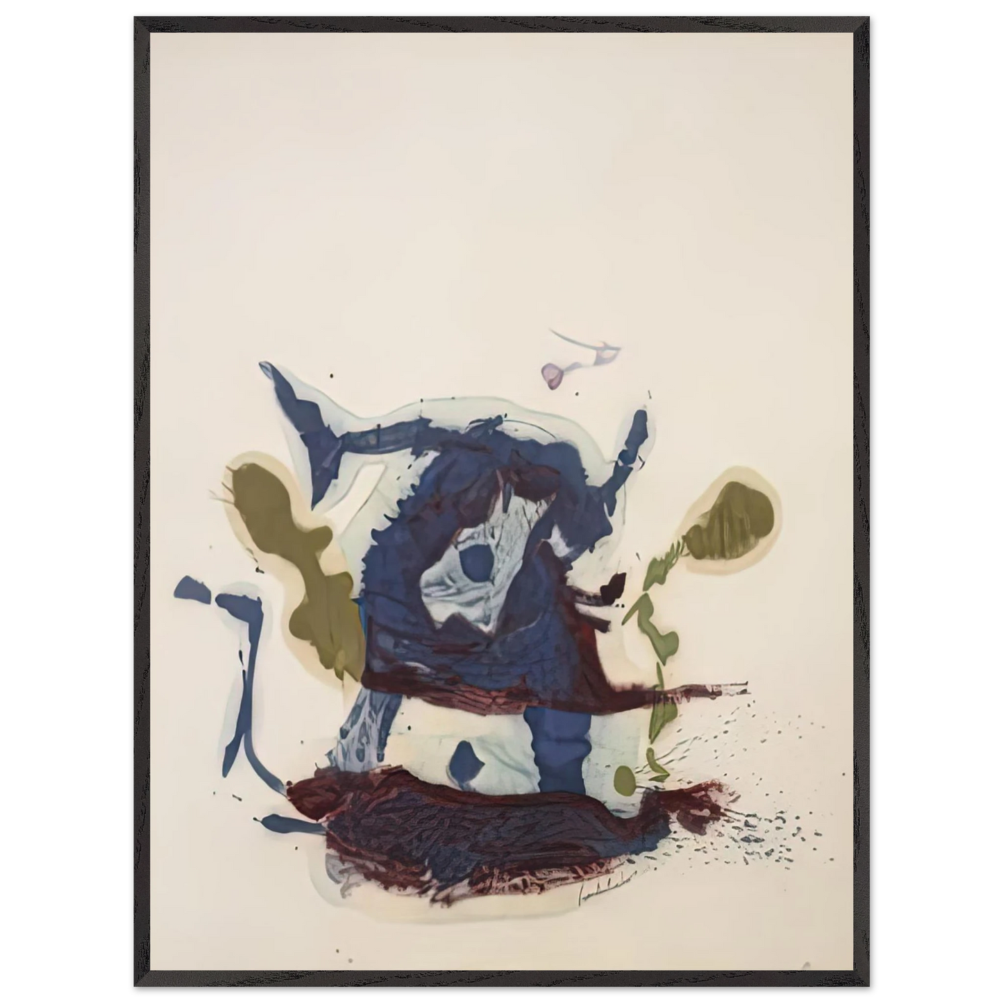 Helen Frankenthaler - Vessel, 1961- Wall Art - 21x29.7 cm / 8x12" - Premium Wooden Framed Poster With Fine Art Paper-canvas - Black frame