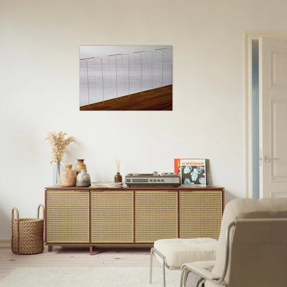 Untitled - 1968 - Fred Sandback Brushed Aluminum Print - 70x100 cm / 28x40 inches | Fred Sandback Aluminum Print | Fred Sandback Prints