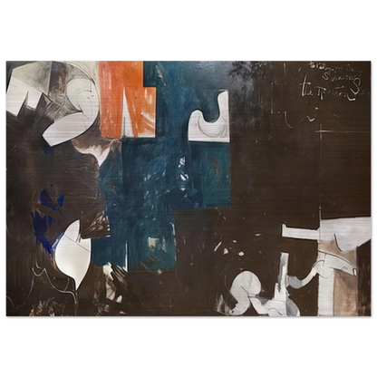 The Houston Scene - 1959 - Hassel Smith Brushed Aluminum Print - 70x100 cm / 28x40 inches | Hassel Smith Aluminum Print | Hassel Smith Prints