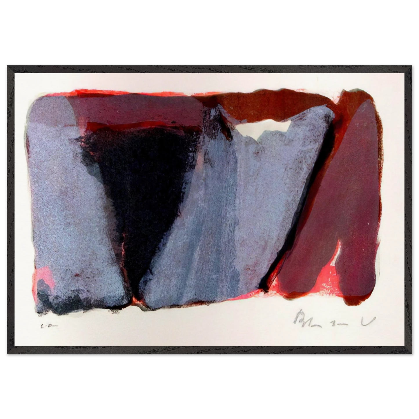 Untitled - 1979 N5 - Bram van Velde 70x100 cm / 28x40 inches Framed Art Print – Black Wooden Frame