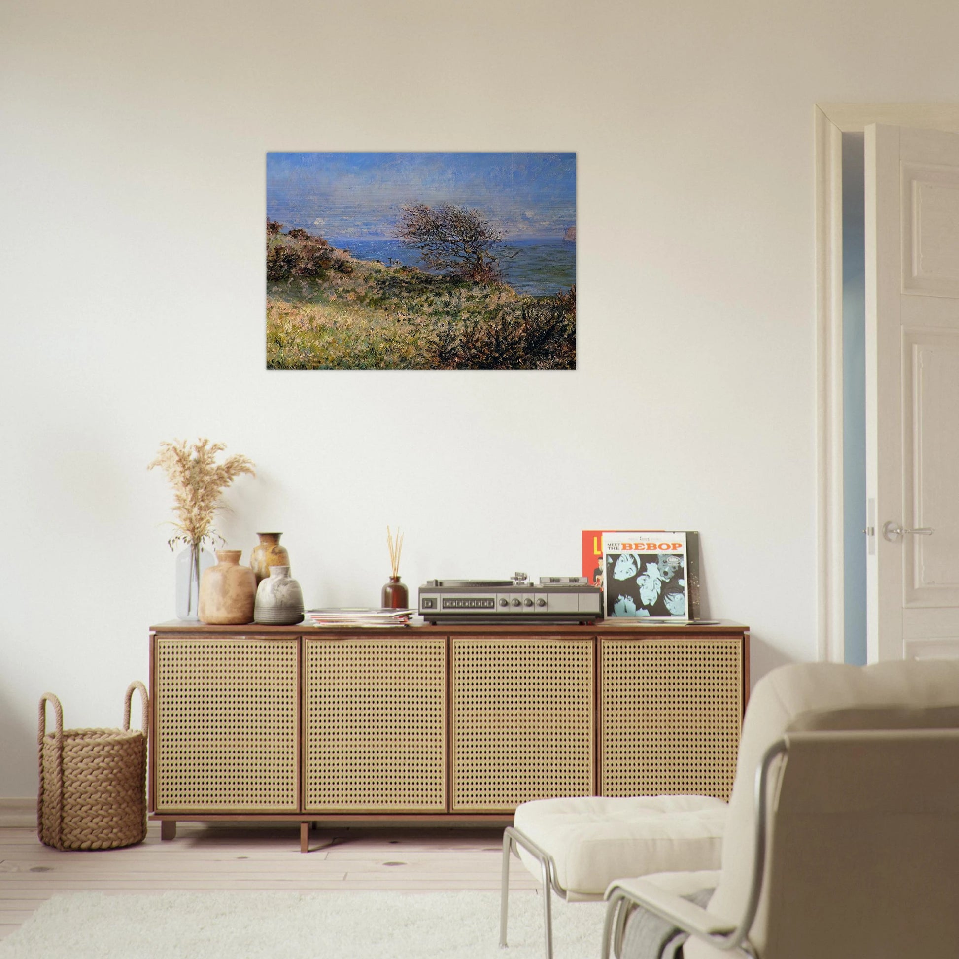 On the Cliff at Fecamp - claude monet Brushed Aluminum Print - 70x100 cm / 28x40 inches | claude monet Aluminum Print | claude monet Prints