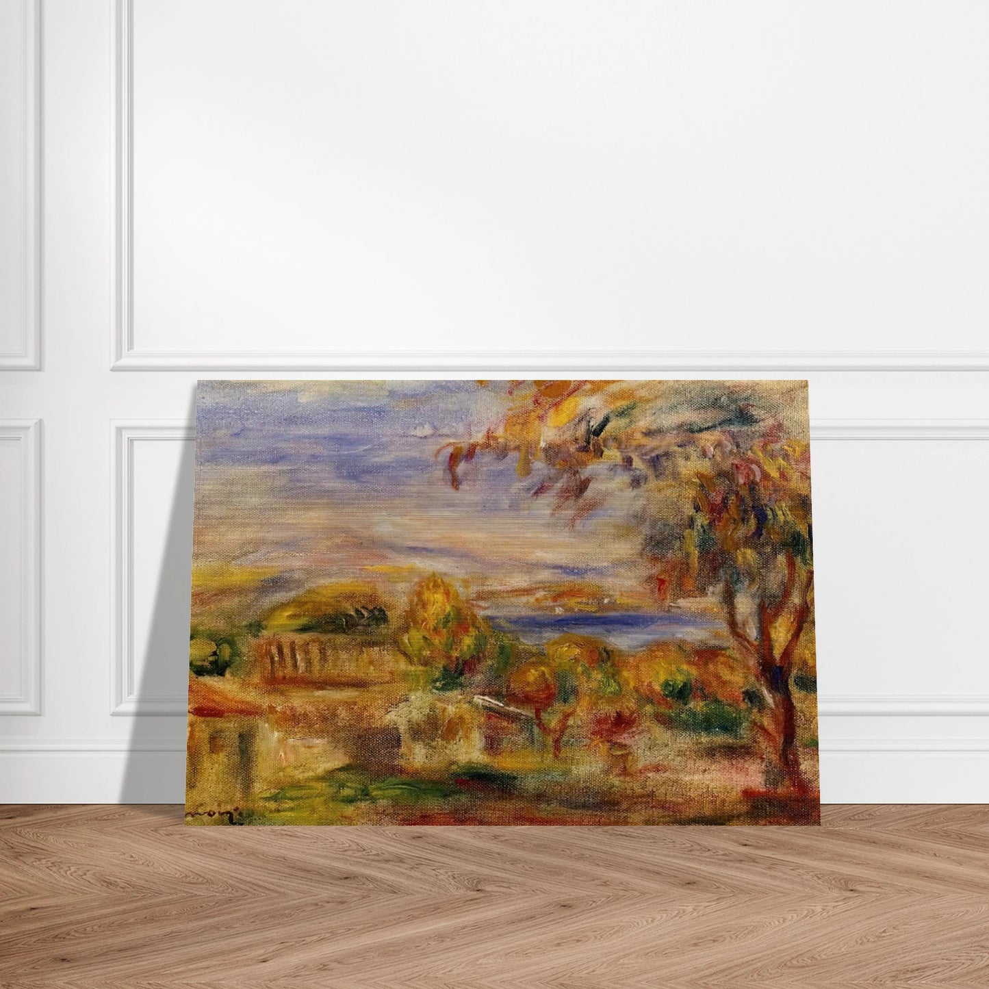 Landscape by the Sea - Pierre-Auguste Renoir Brushed Aluminum Print - 70x100 cm / 28x40 inches | Pierre-Auguste Renoir Aluminum Print | Pierre-Auguste Renoir Prints