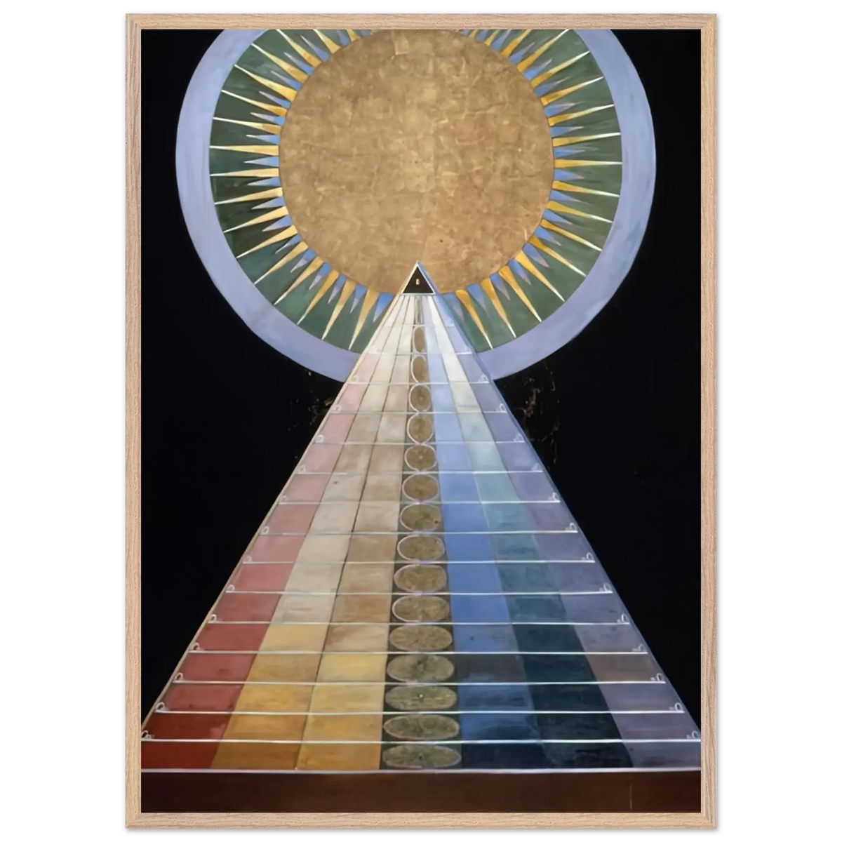 Hilma af Klint - ALTAR PAINTING 1915 Wall art - 70x100 cm / 28x40 Inches - Premium Wooden Framed Poster With Fine Art Paper - Wood frame