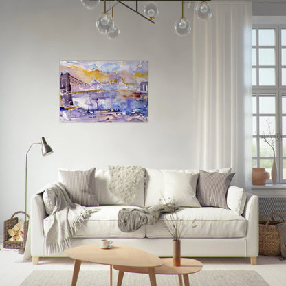 Brooklyn Bridge - 1912 - John Marin Brushed Aluminum Print - 70x100 cm / 28x40 inches | John Marin Aluminum Print | John Marin Prints