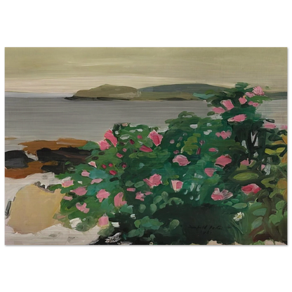 WILD ROSES 1961 - Fairfield Porter Brushed Aluminum Print - 70x100 cm / 28x40 inches | Fairfield Porter Aluminum Print | Fairfield Porter Prints