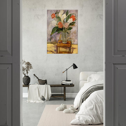 FLOWERS - Maurice Utrillo Brushed Aluminum Print - 70x100 cm / 28x40 inches | Maurice Utrillo Aluminum Print | Maurice Utrillo Prints