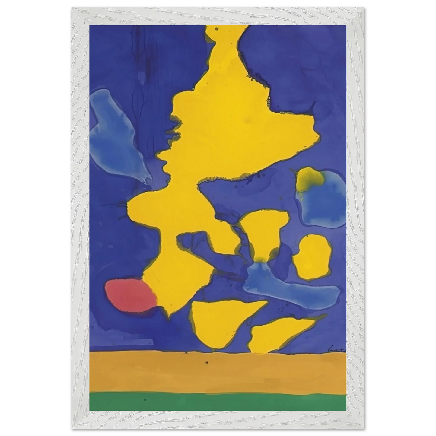 Helen Frankenthaler - Saturn Revisited - 1964 Wall art - A3 (29.7 x 42  cm) - Premium Wooden Framed Poster With Fine Art Paper - Black frame