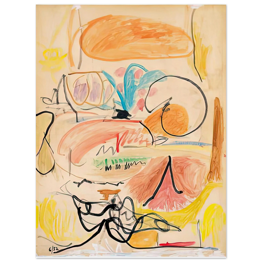 Helen Frankenthaler - Window Shade No. 1, 1952- Wall Art - 21x29.7 cm / 8x12" - Fine Art Poster-canvas - -