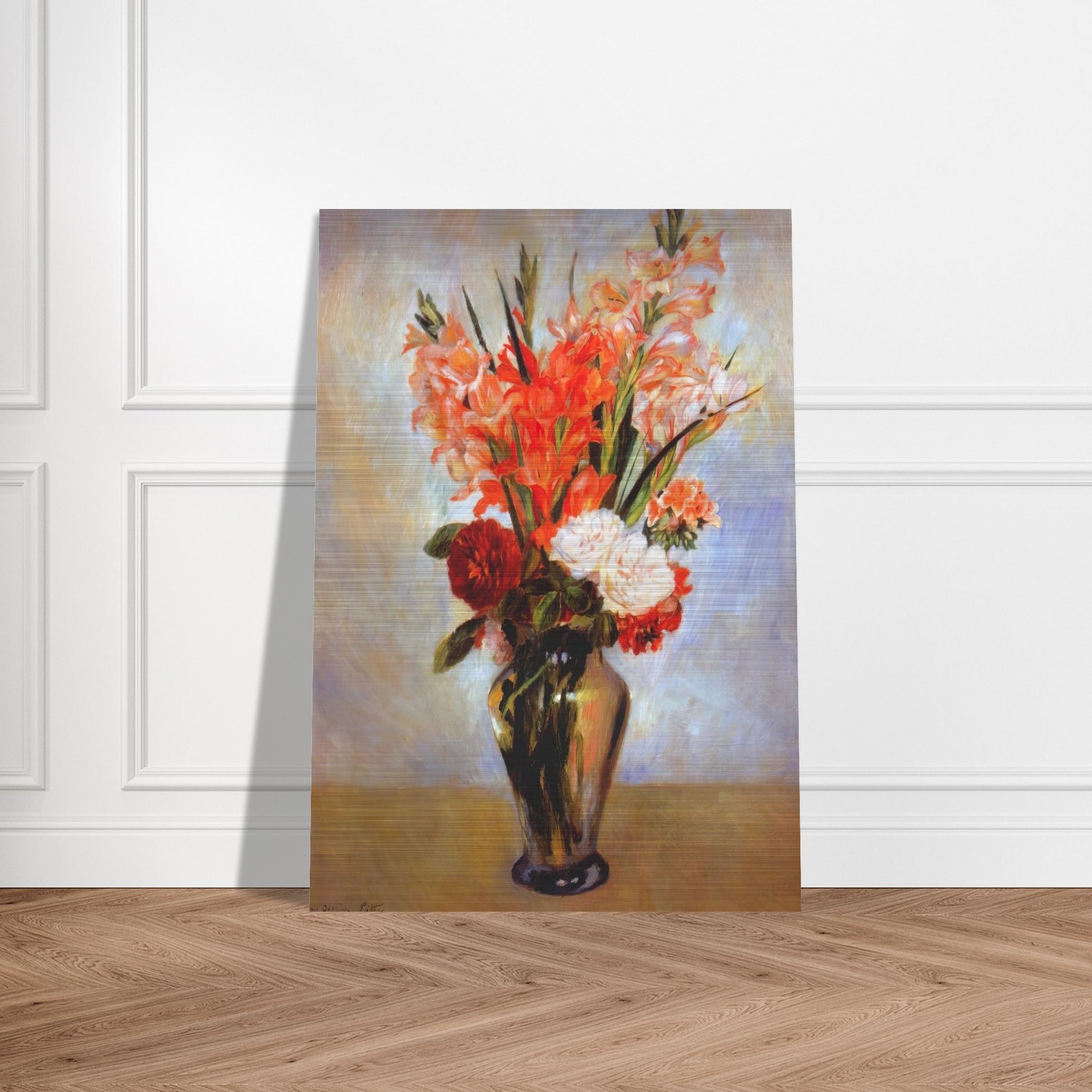 Gladioli - Pierre-Auguste Renoir Brushed Aluminum Print - 70x100 cm / 28x40 inches | Pierre-Auguste Renoir Aluminum Print | Pierre-Auguste Renoir Prints