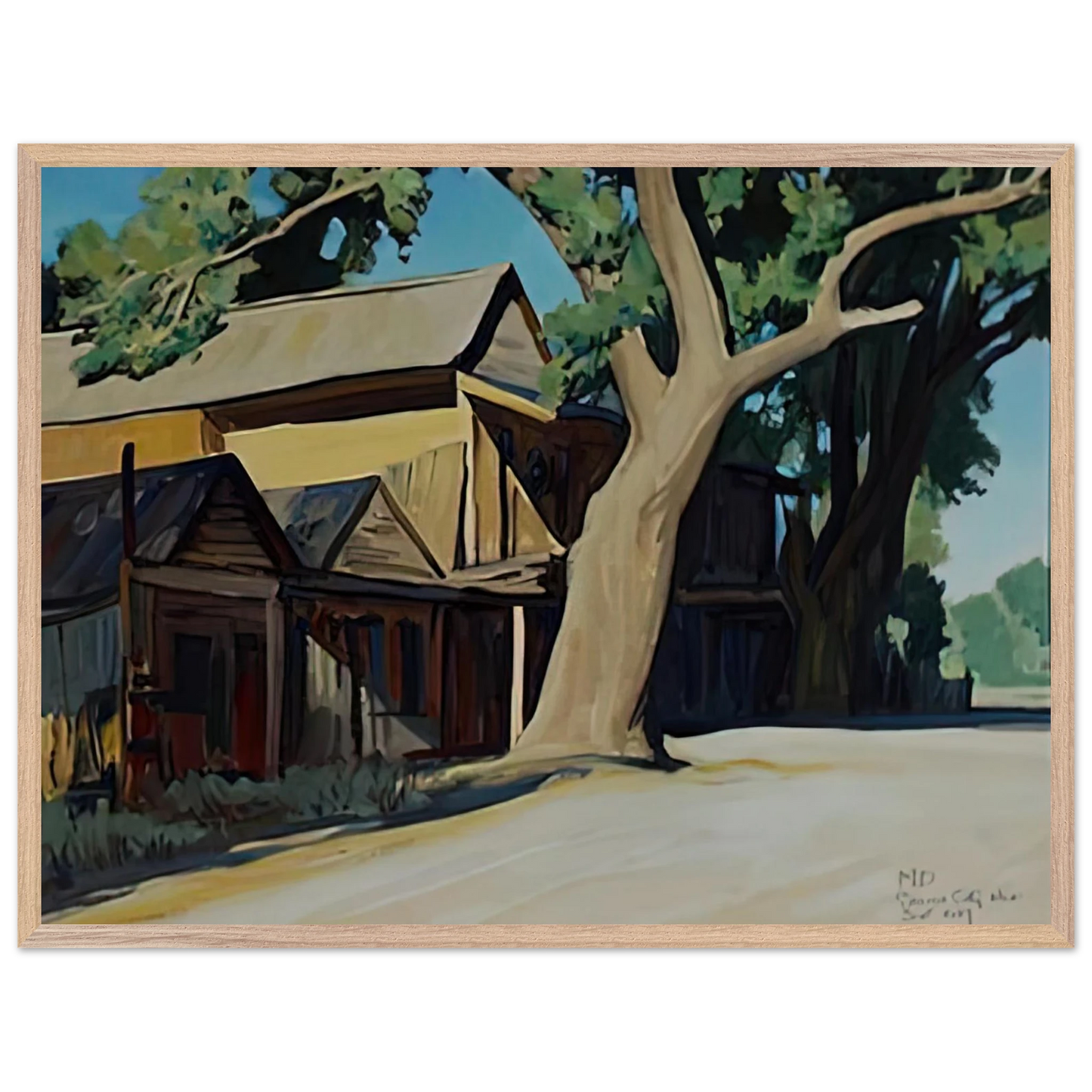 Maynard Dixon - OLD CHINATOWN CARSON CITY NEVADA 1937 Wall art - A2 (42 x 59.4  cm) - Fine Art Poster-canvas - -
