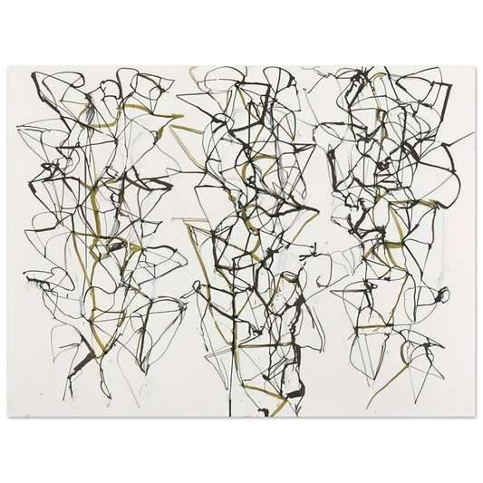 Brice Marden - Untitled with Green - 1989  75x100 cm / 30x40inches Fine Art Poster