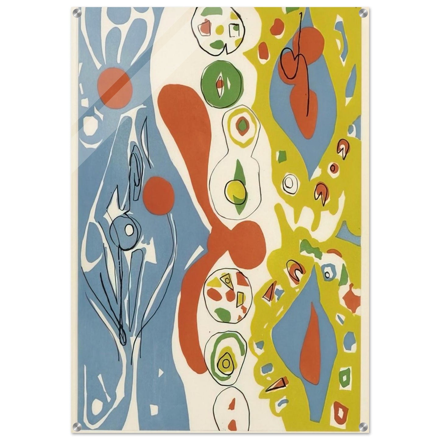 Spiele des Menschen - 1965 - Ernst Wilhelm Nay Acrylic Print - 70x100 cm / 28x40″ inches | Ernst Wilhelm Nay Wall Art | Ernst Wilhelm Nay Prints