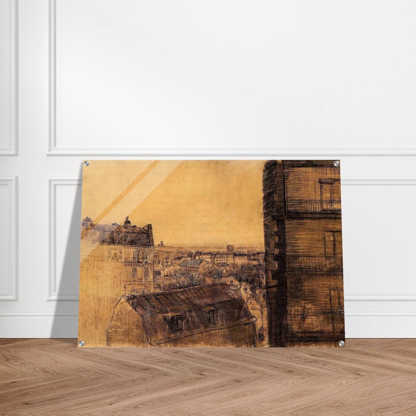 View from the Apartment in the Rue Lepic - Vincent van Gogh Acrylic Print - 70x100 cm / 28x40″ inches