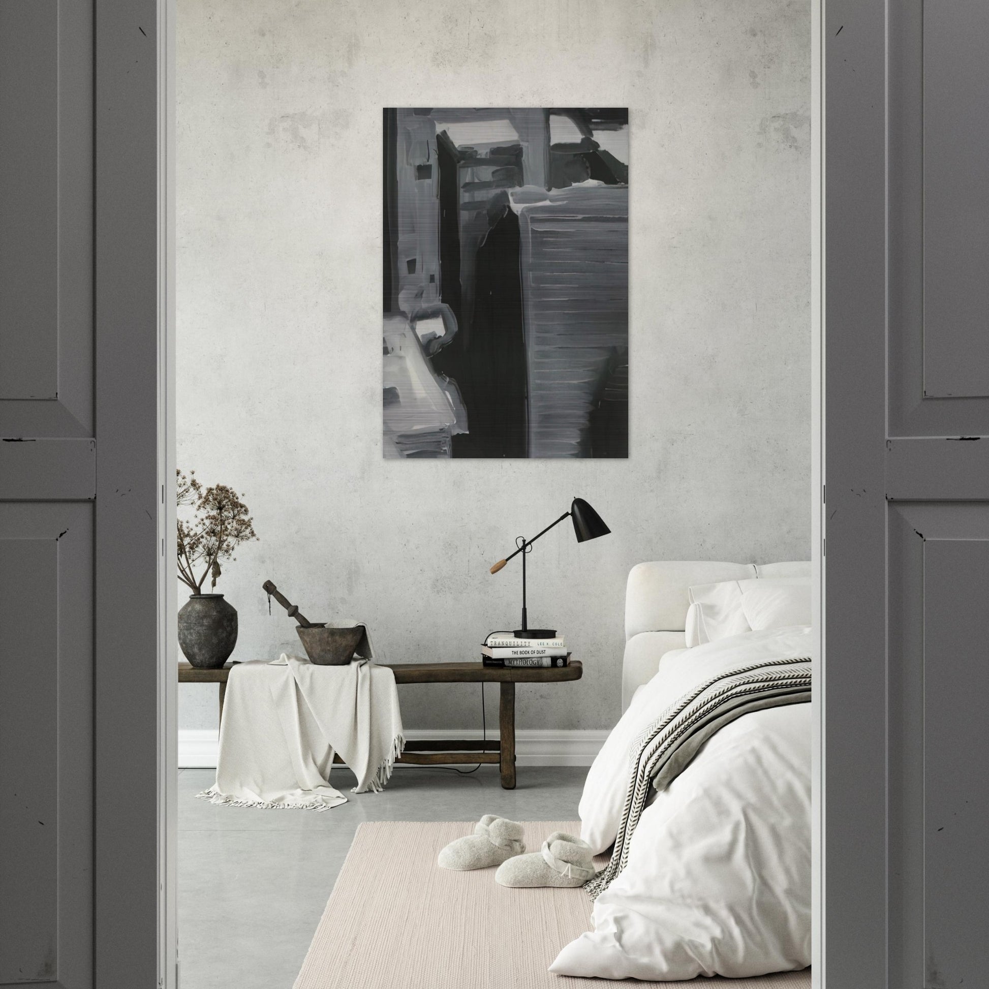 TOWNSCAPE 1968 - Gerhard Richter Brushed Aluminum Print - 70x100 cm / 28x40 inches | Gerhard Richter Aluminum Print | Gerhard Richter Prints