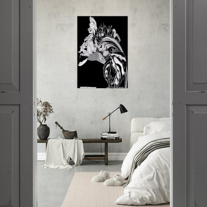 LIFE FORCE - MC Escher Brushed Aluminum Print - 70x100 cm / 28x40 inches | MC Escher Aluminum Print | MC Escher Prints