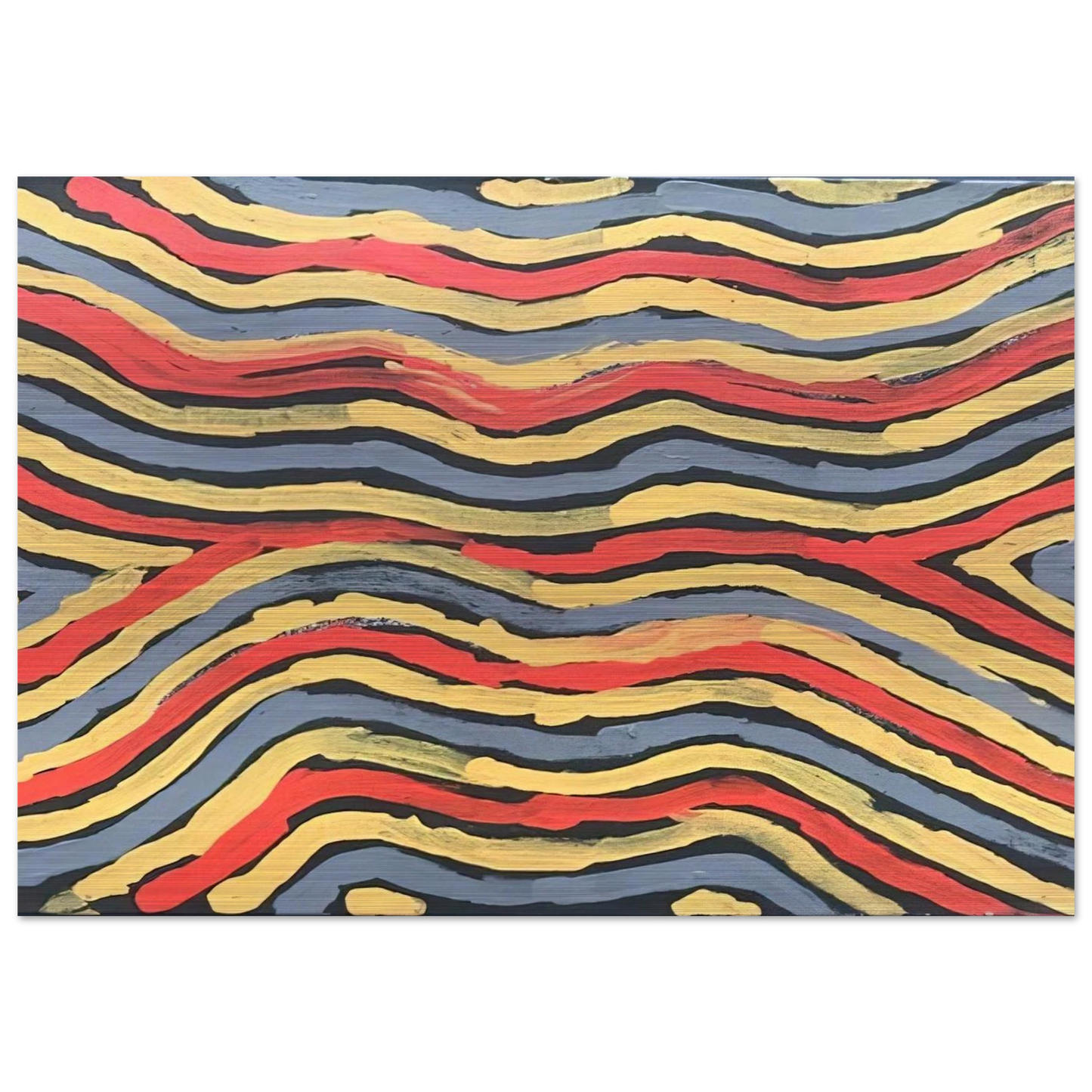 Worm Dreaming - 1997 - Clifford Possum Tjapaltjarri Brushed Aluminum Print - 70x100 cm / 28x40 inches | Clifford Possum Tjapaltjarri Aluminum Print | Clifford Possum Tjapaltjarri Prints