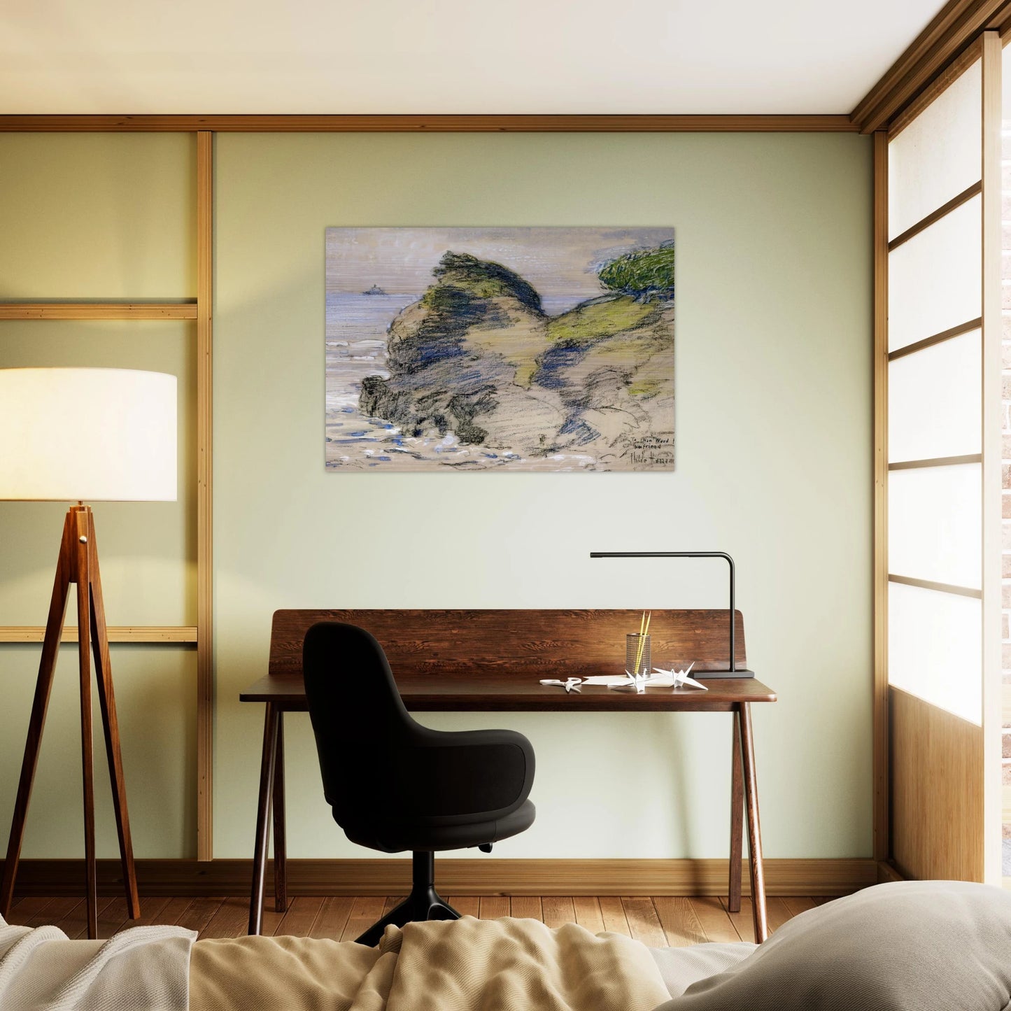 Oregon Coast - Childe Hassam Brushed Aluminum Print - 70x100 cm / 28x40 inches | Childe Hassam Aluminum Print | Childe Hassam Prints