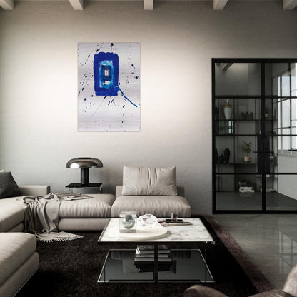 Blue Frame - Sam Francis Brushed Aluminum Print - 70x100 cm / 28x40 inches | Sam Francis Aluminum Print | Sam Francis Prints