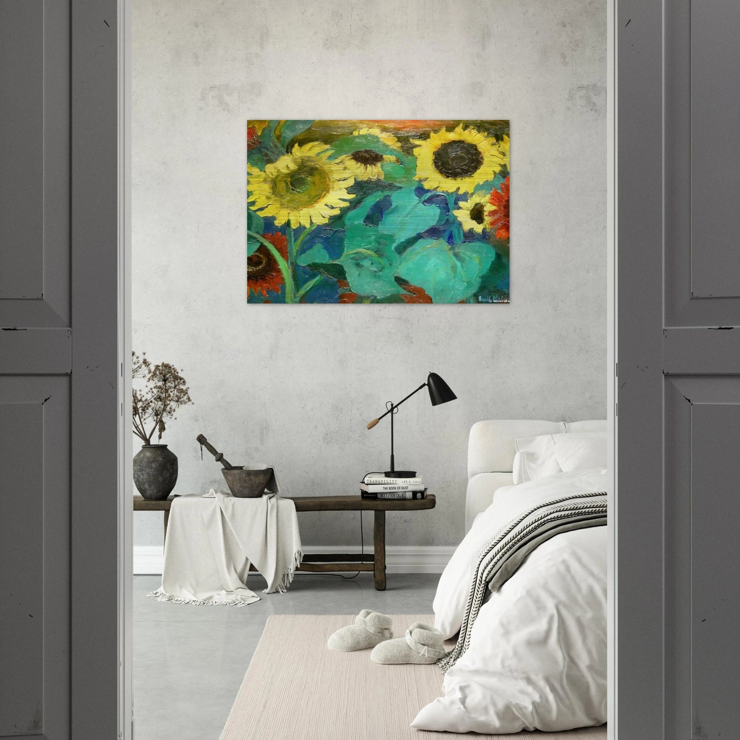 Sunflowers - Emil Nolde Brushed Aluminum Print - 70x100 cm / 28x40 inches | Emil Nolde Aluminum Print | Emil Nolde Prints