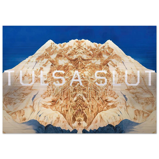 TULSA SLUT 2016 - Edward Ruscha Brushed Aluminum Print - 70x100 cm / 28x40 inches | Edward Ruscha Aluminum Print | Edward Ruscha Prints