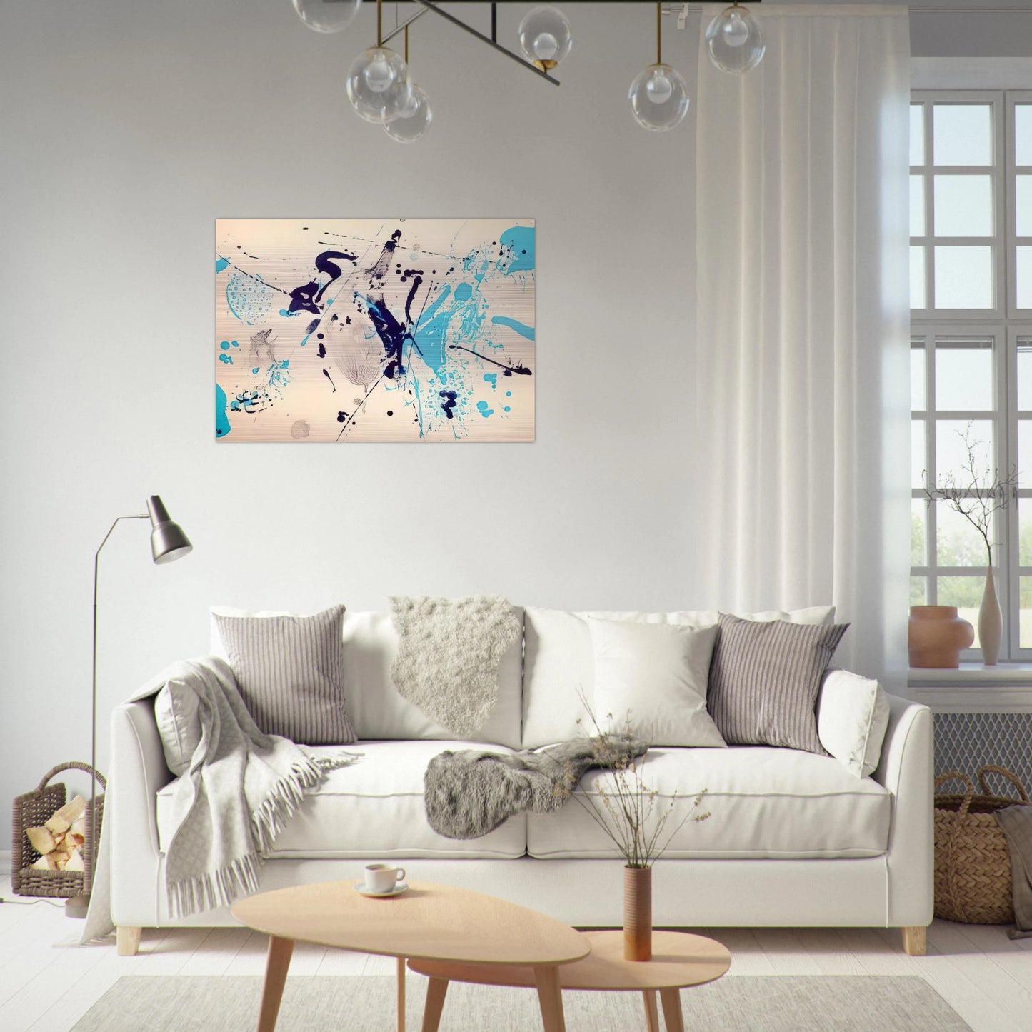 Blue Violet - Sam Francis Brushed Aluminum Print - 70x100 cm / 28x40 inches | Sam Francis Aluminum Print | Sam Francis Prints