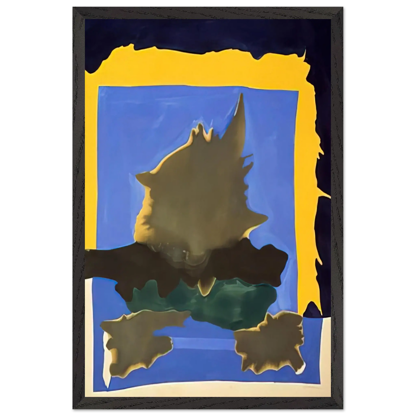 Helen Frankenthaler - Interior Landscape - 1964 Wall art - 27x35 cm / 11x14 Inches - Premium Wooden Framed Poster With Fine Art Paper - Wood frame