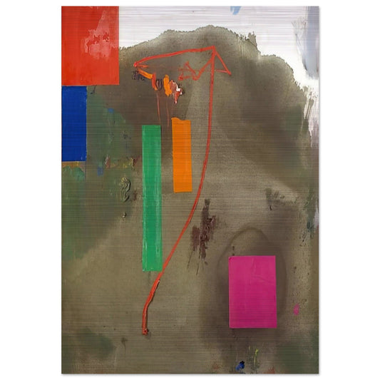 Lonely Journey - Hans Hofmann Brushed Aluminum Print - 70x100 cm / 28x40 inches | Hans Hofmann Aluminum Print | Hans Hofmann Prints