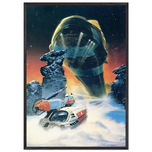 Chris Foss N11 - Chris Foss 70x100 cm / 28x40 inches Framed Art Print – Black Wooden Frame