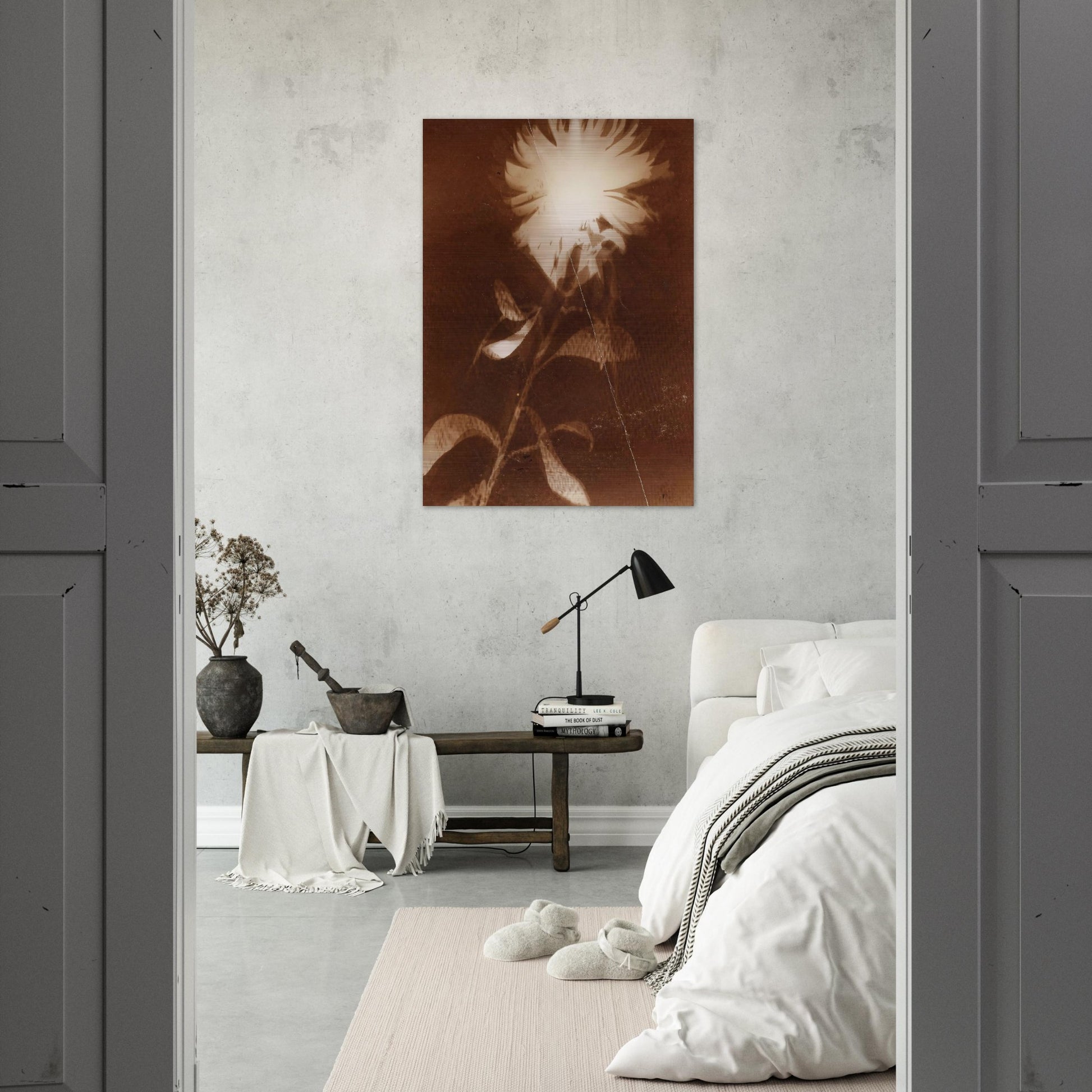 Untitled [flower] - Laszlo Moholy-Nagy Brushed Aluminum Print - 70x100 cm / 28x40 inches | Laszlo Moholy-Nagy Aluminum Print | Laszlo Moholy-Nagy Prints