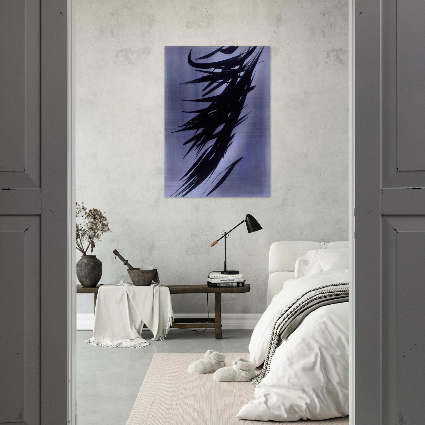 Untitled T1958-3 - 1958 - Hans Hartung Brushed Aluminum Print - 70x100 cm / 28x40 inches | Hans Hartung Aluminum Print | Hans Hartung Prints
