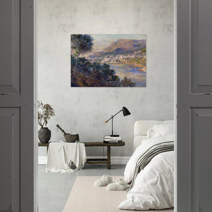 Monte Carlo Seen from Roquebrune - claude monet Brushed Aluminum Print - 70x100 cm / 28x40 inches | claude monet Aluminum Print | claude monet Prints